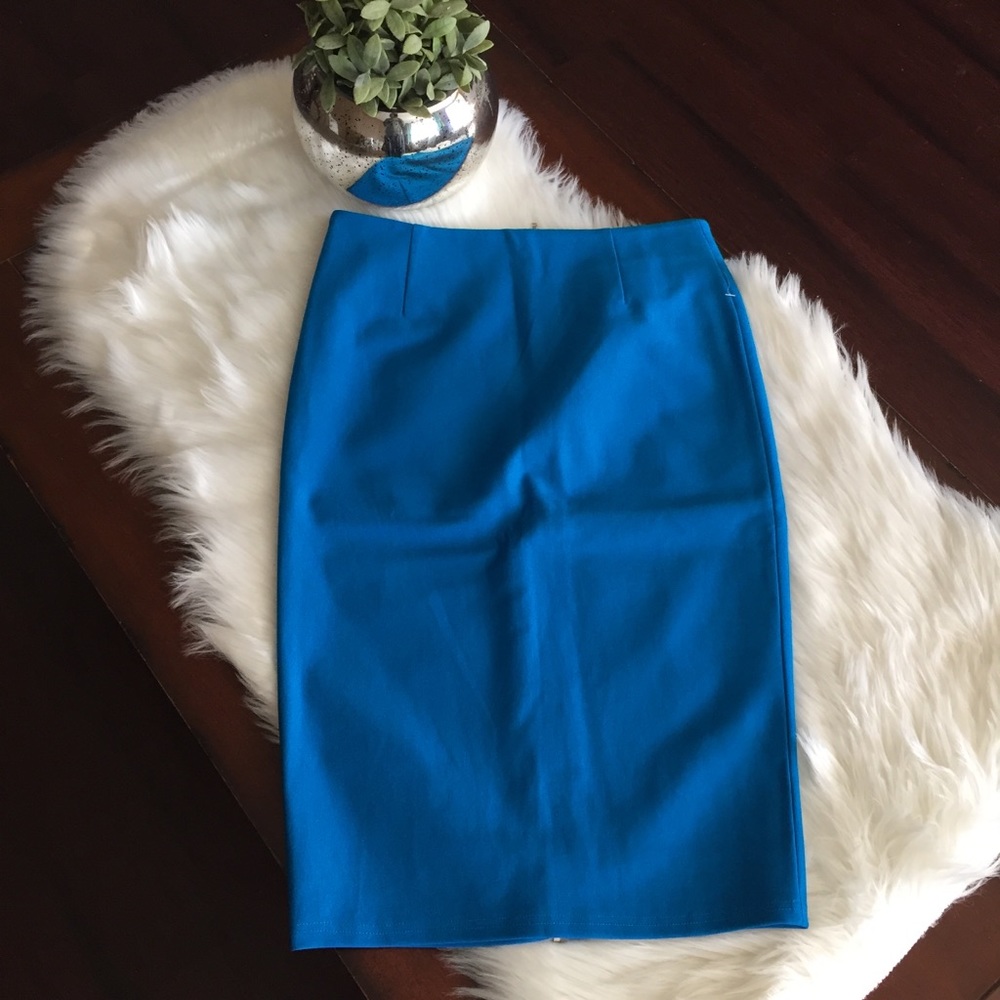 Forever 21 Electric Blue Pencil Skirt Sz L